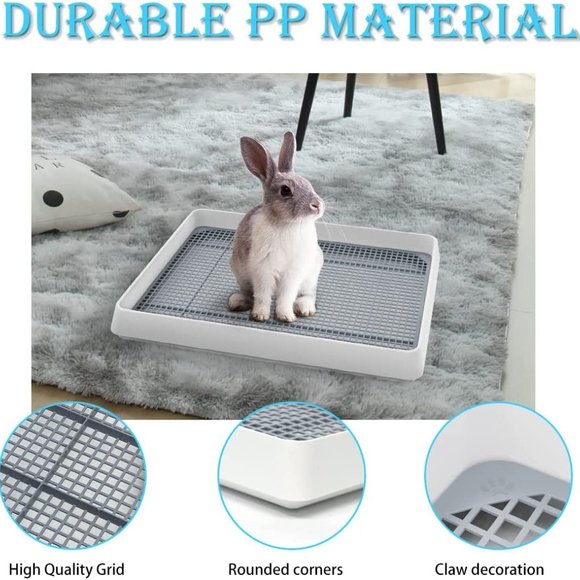Guinea Pig Rabbit Litter Pan for Cage Bed Large Pet Toilet Pee Trainer New - Picture 11 of 11